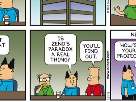 Dilbert Comic Zeno's Paradox